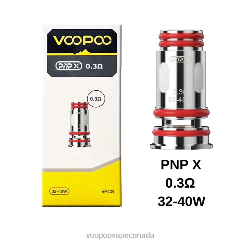 VOOPOO PNP Coils (5Pcs) PnP X 0.3 ohm 22FNH607 VOOPOO Seal Canada
