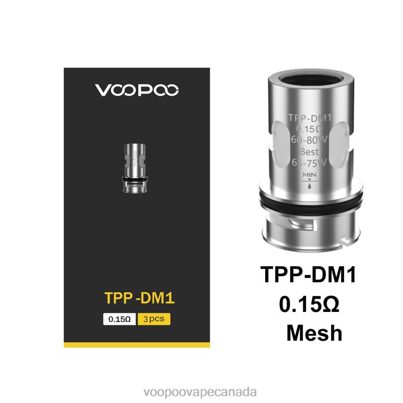 VOOPOO TPP Coils (3Pcs) TPP-DM1 22FNH585 VOOPOO Coils Canada