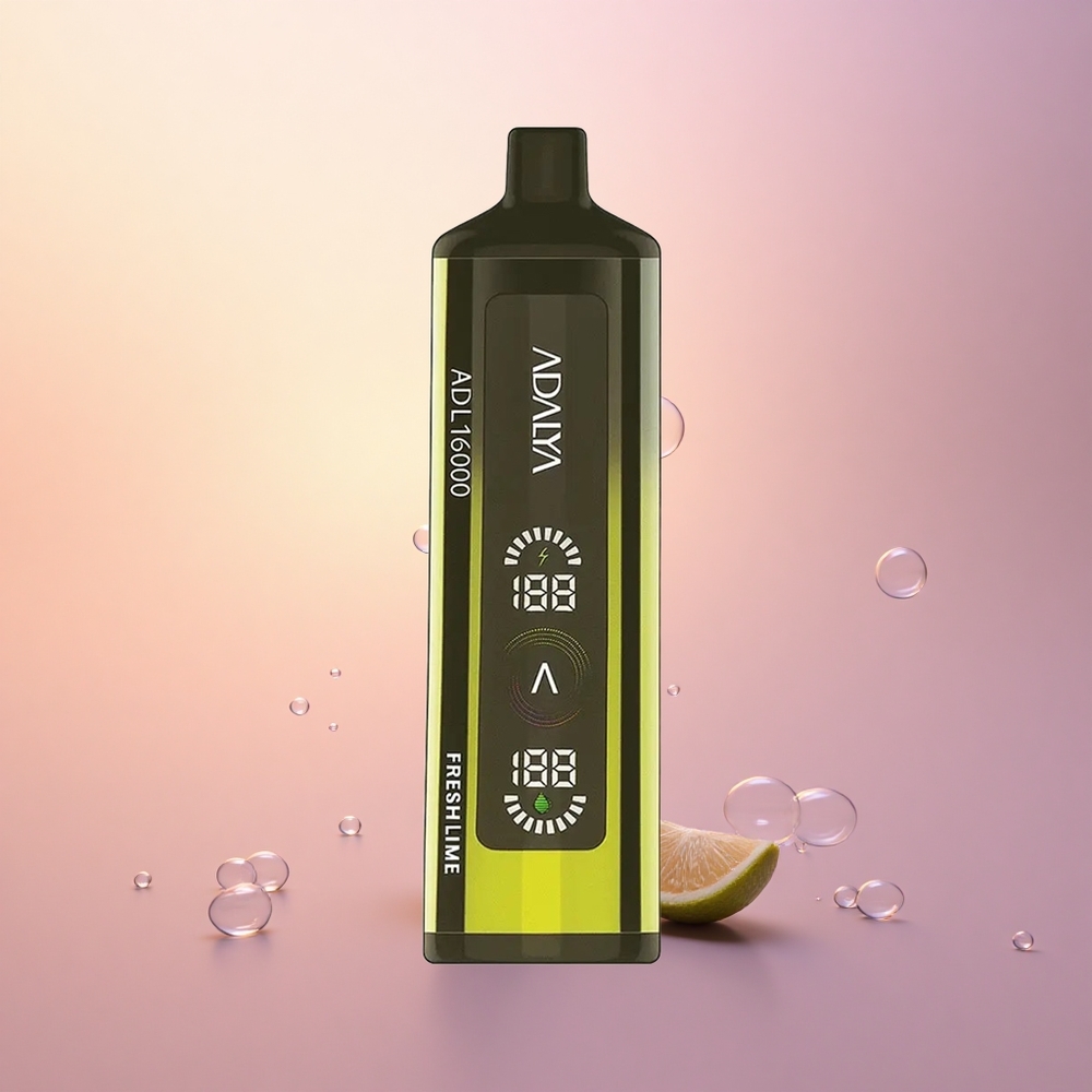 Adalya ADL 16000 PRO Puffs Fresh Lime Steel Gradient Disposable Vape