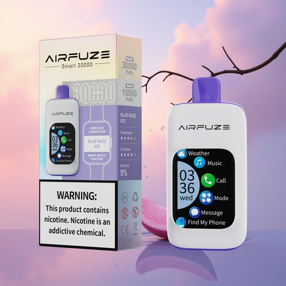 AirFuze Smart 30000 Puffs Blue Razz Ice 900mAh Type-C 5%