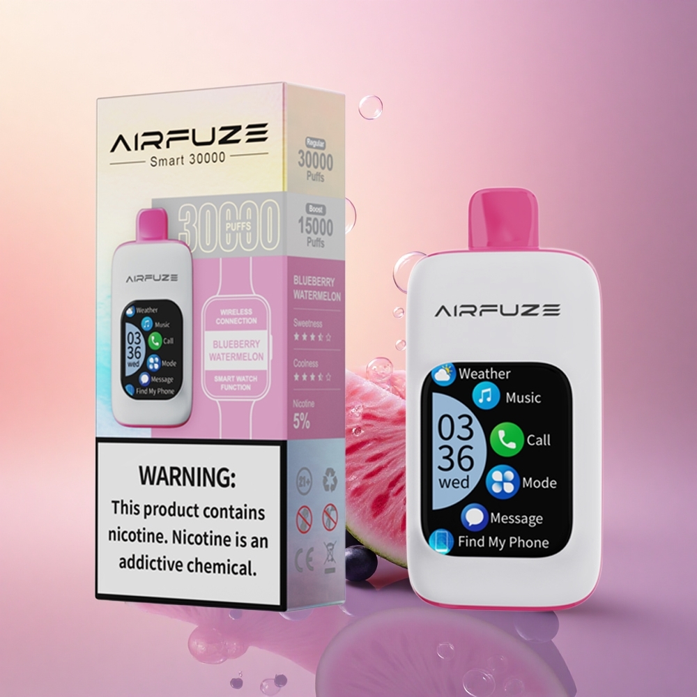 AirFuze Smart 30000 Puffs Blueberry Watermelon 900mAh Type-C TFT Touch