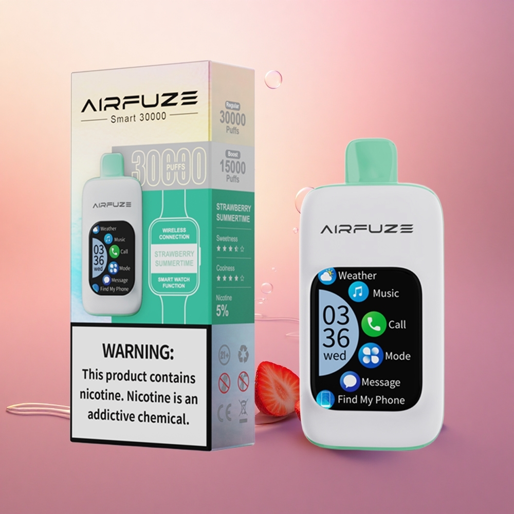 AirFuze Smart 30000 Puffs Strawberry Summertime 900mAh Type-C Touch