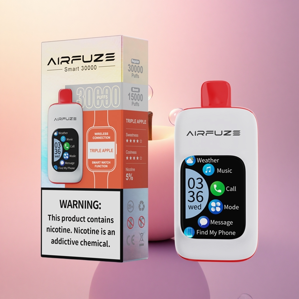 AirFuze Smart 30000 Puffs Triple Apple Smart 900mAh Type-C TFT Touch