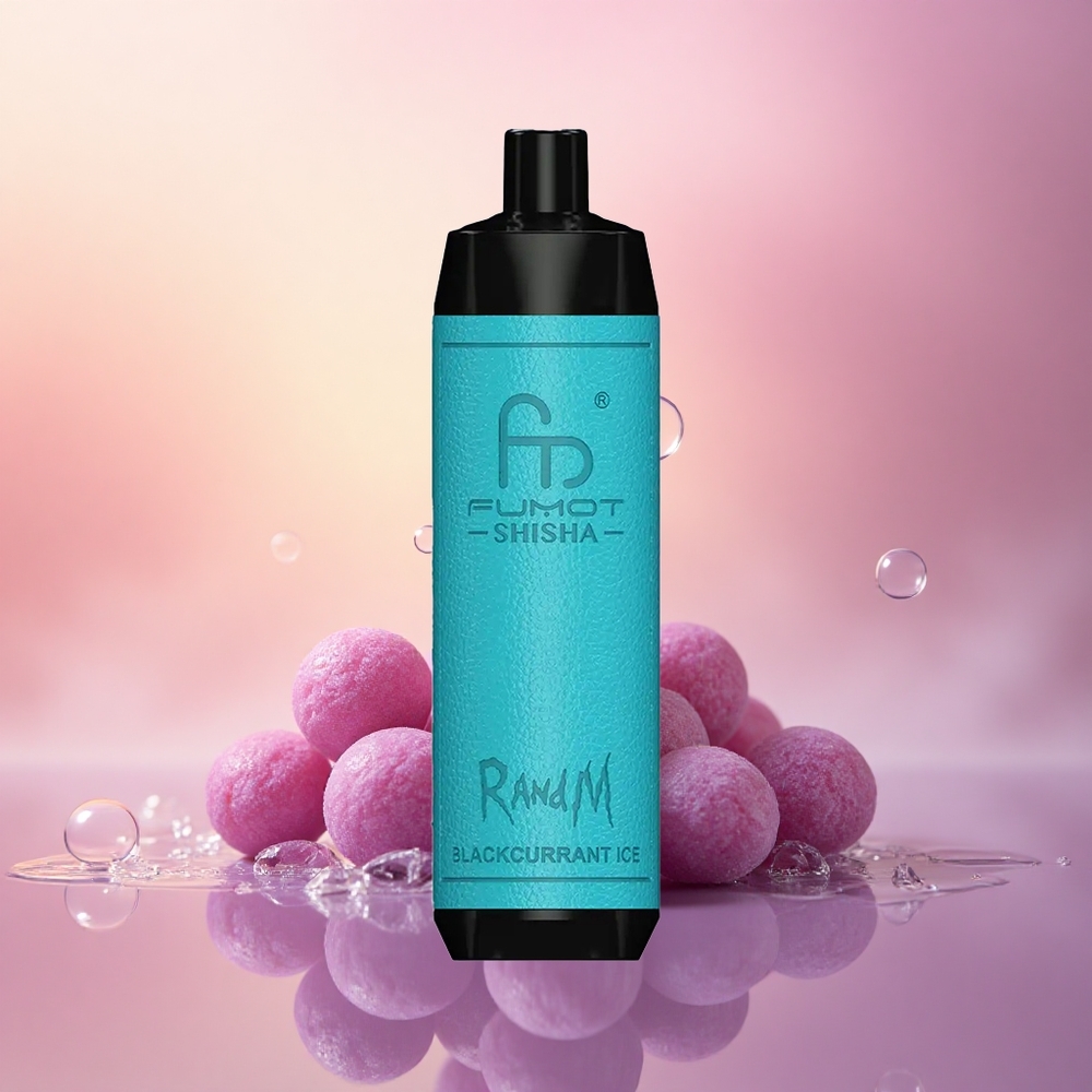 RandM Fumot Shisha 10000 Puffs Blackcurrant Ice 850mAh Mesh 18ml