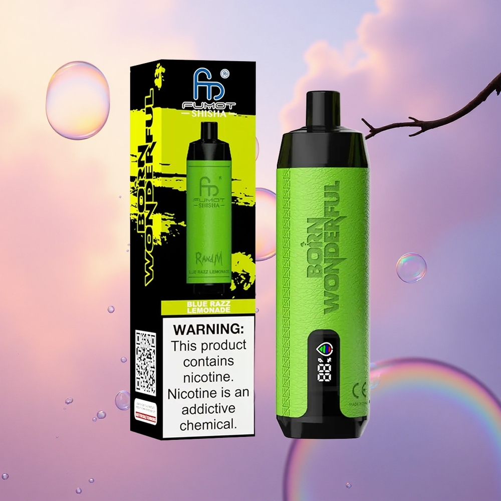 RandM Fumot Shisha 10000 Puffs Blue Razz Lemonade 18ml 0.6ohm Mesh