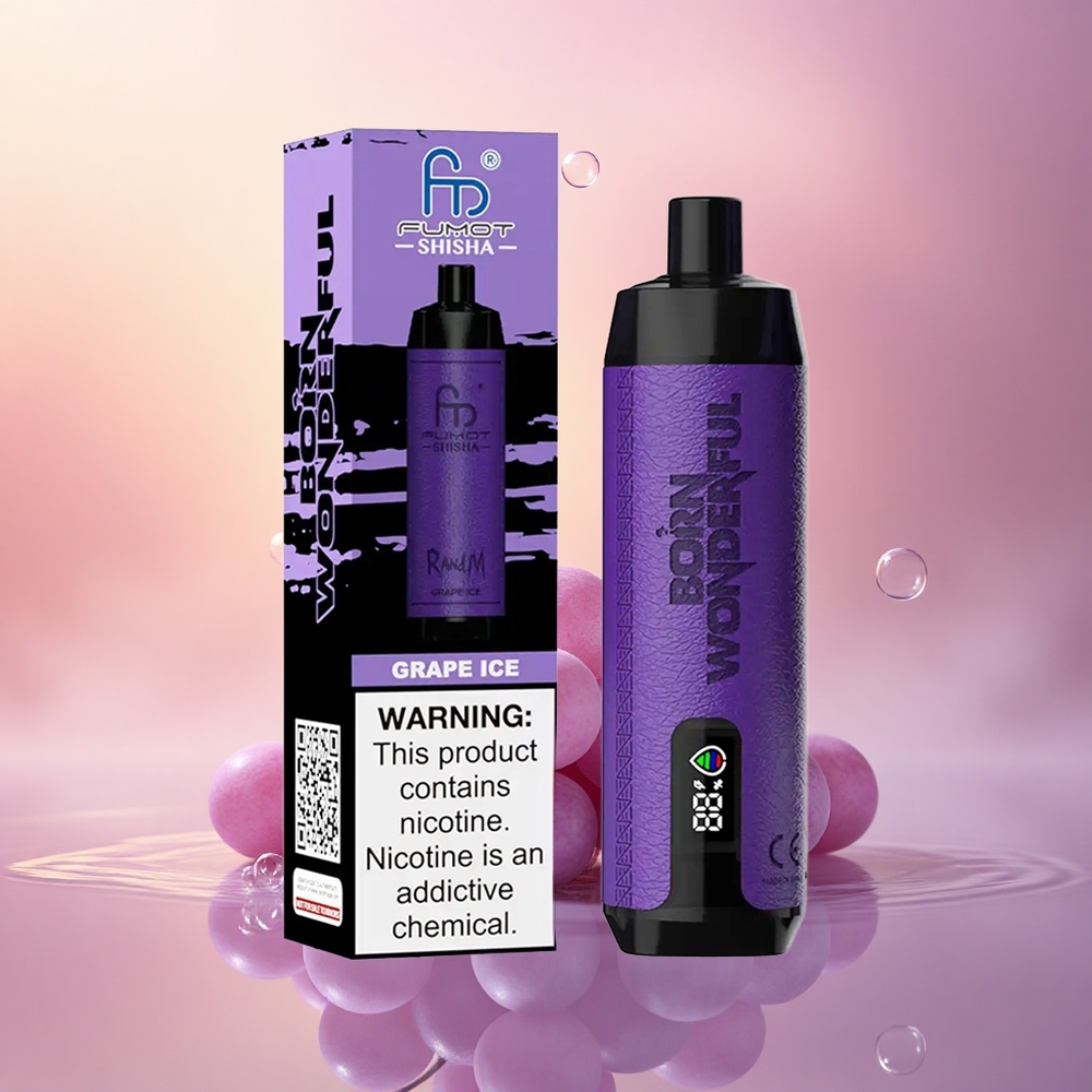 RandM Fumot Shisha 10000 Puffs Grape Ice 18ml Mesh 0.6ohm