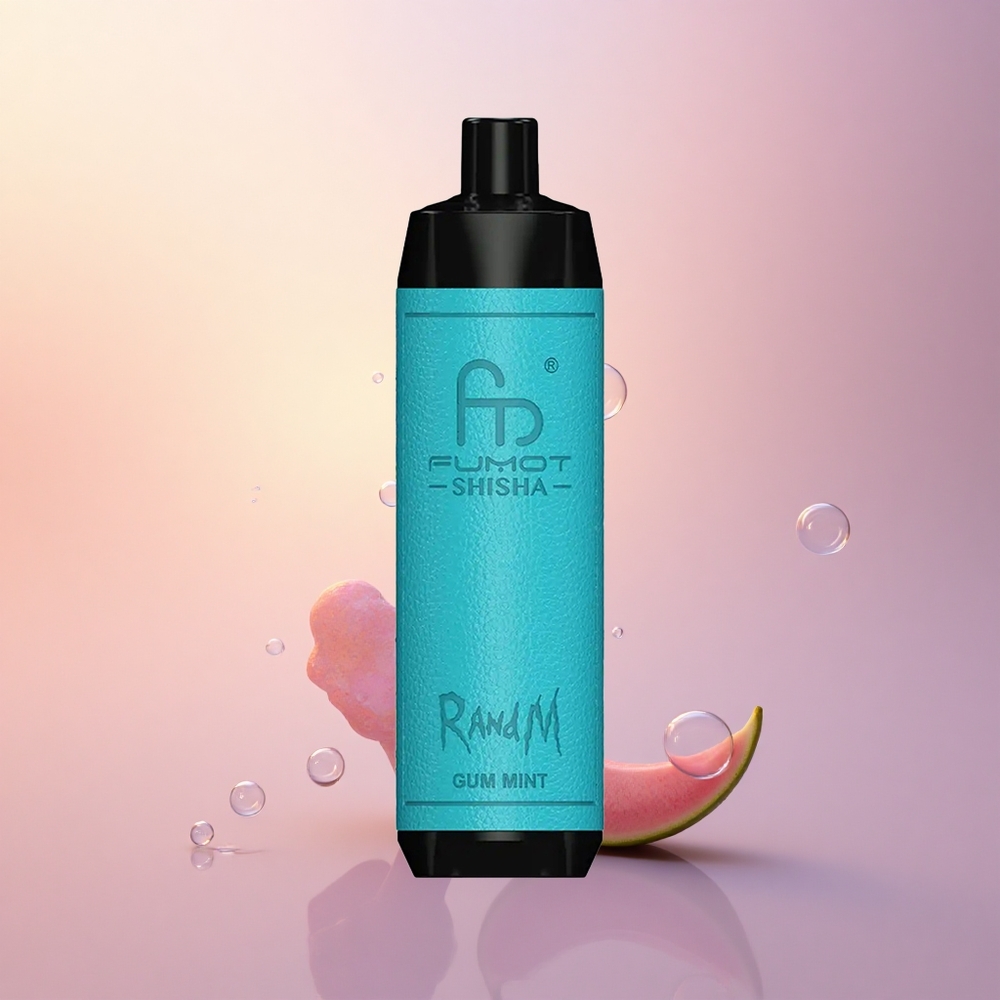 RandM Fumot Shisha 10000 Puffs Gum Mint 18ml Mesh 0.6ohm 850mAh
