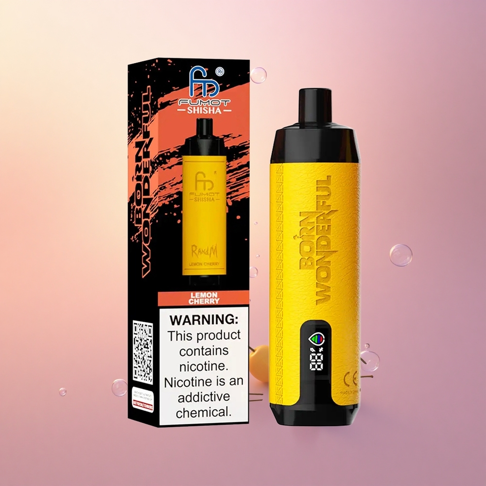 RandM Fumot Shisha 10000 Puffs Lemon Cherry LED Mesh 850mAh