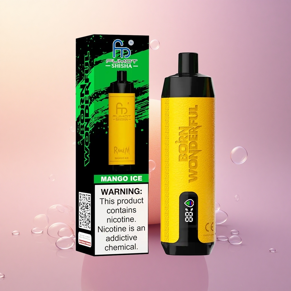 RandM Fumot Shisha 10000 Puffs Mango Ice 18ml Mesh 850mAh Type-C