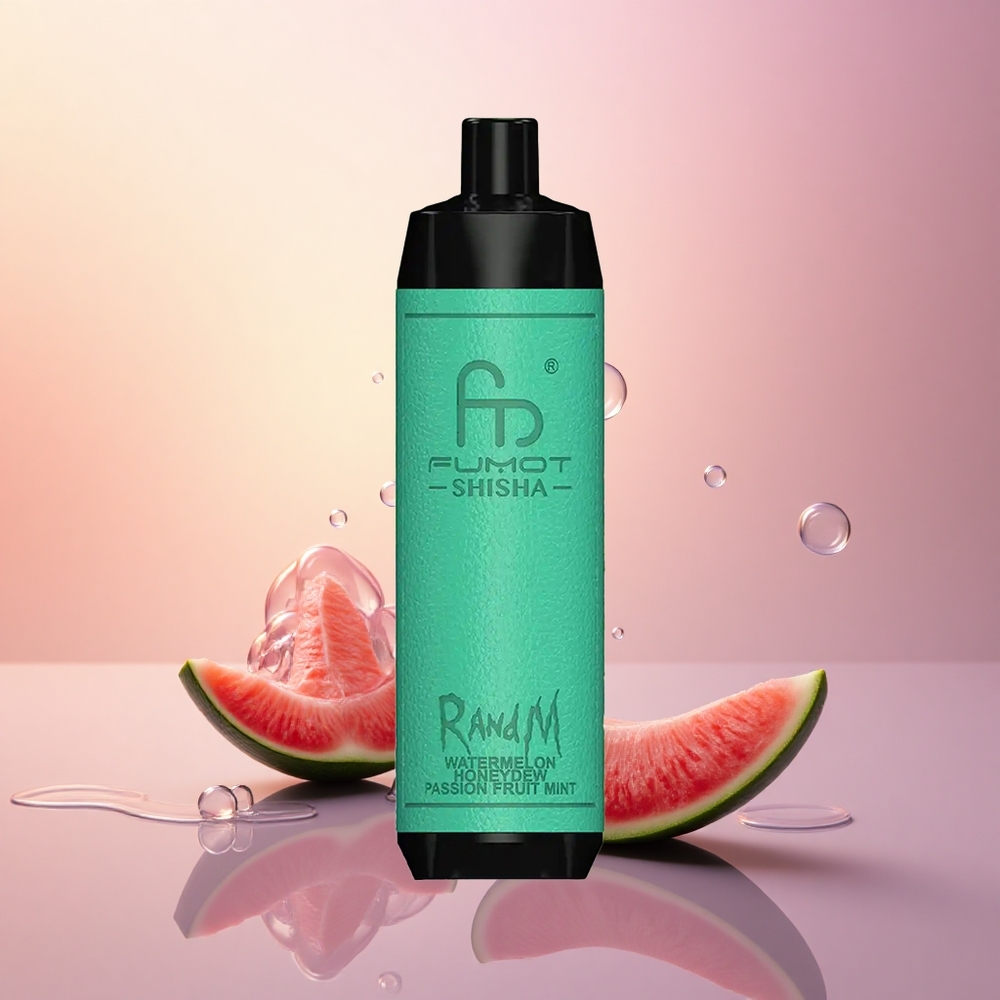 RandM Fumot Shisha 10000 Puffs Watermelon Honeydew Passion Fruit Mint 18ml Type-C 0.6ohm