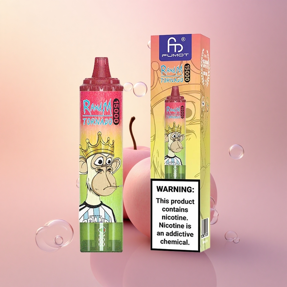 RandM Fumot Tornado 15000 Puffs Apple Peach Pear 25ml Mesh LCD