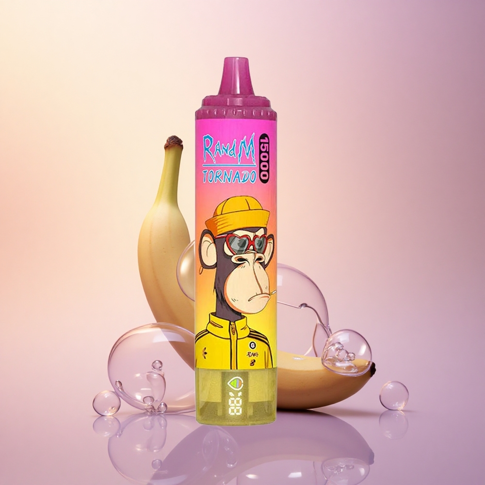 RandM Fumot Tornado 15000 Puffs Banana Ice 25ml Mesh Type-C