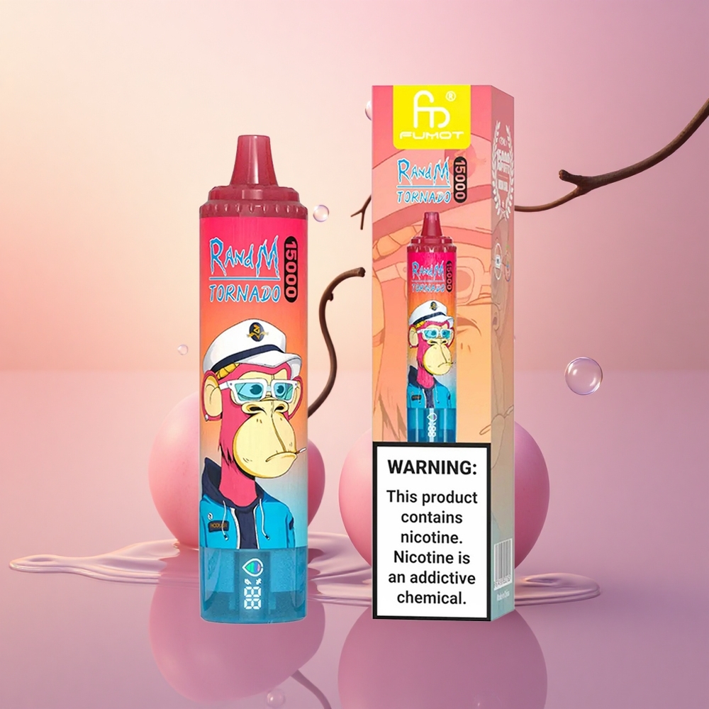 RandM Fumot Tornado 15000 Puffs Cherry Mesh 25ml LCD