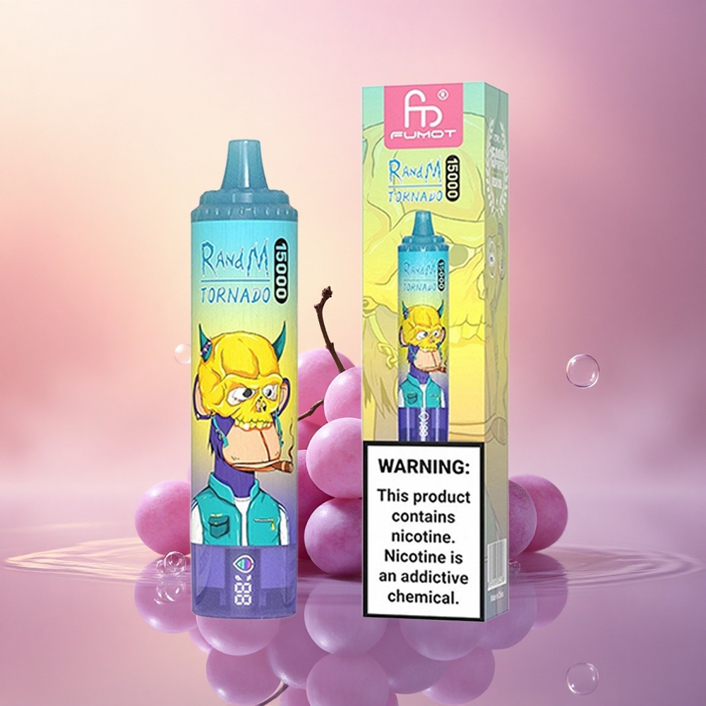 RandM Fumot Tornado 15000 Puffs Grape Ice 25ml 850mAh Mesh