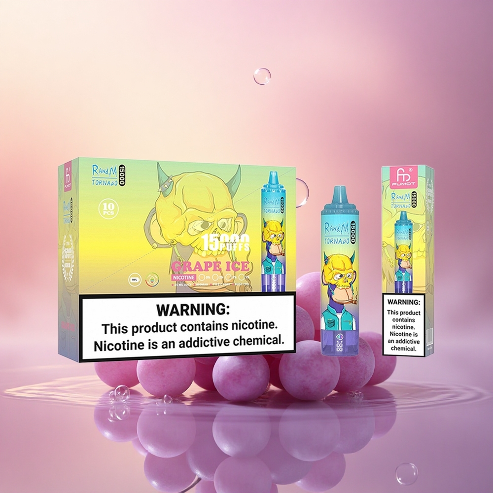 RandM Fumot Tornado 15000 Puffs Grape Ice 25ml 850mAh Mesh
