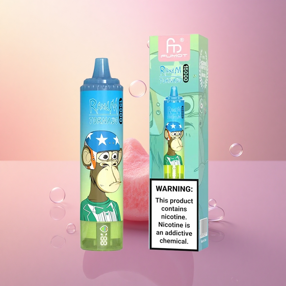 RandM Fumot Tornado 15000 Puffs Gummy Bear 25ml Mesh LCD