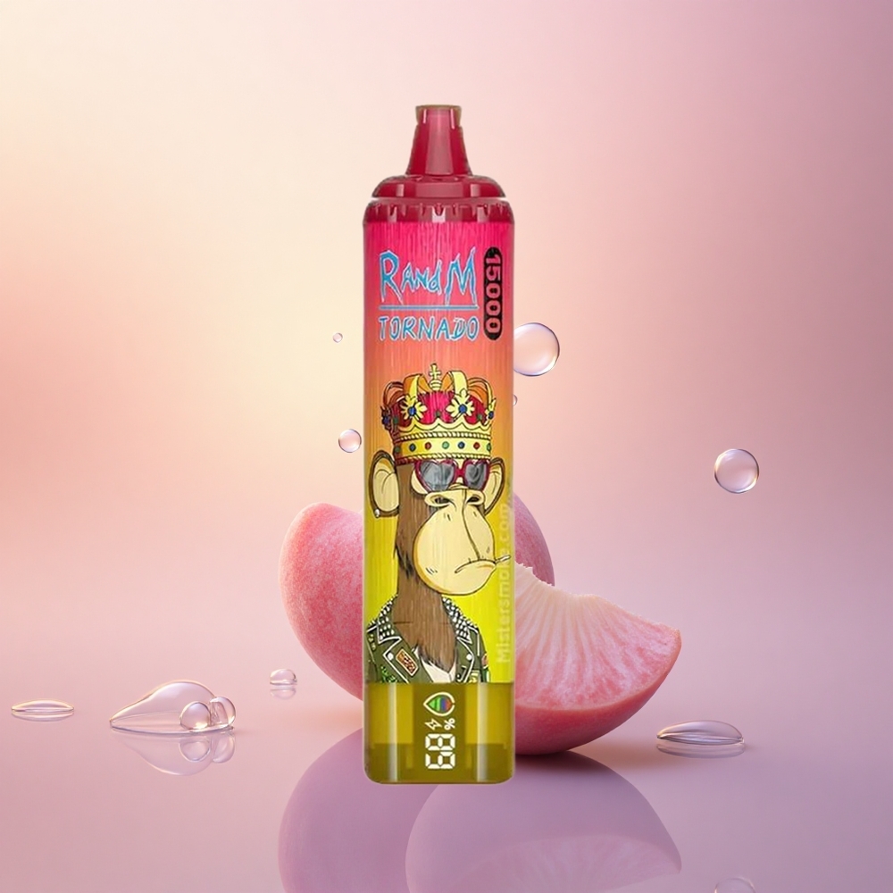 RandM Fumot Tornado 15000 Puffs Iced Peach 25ml Mesh 850mAh