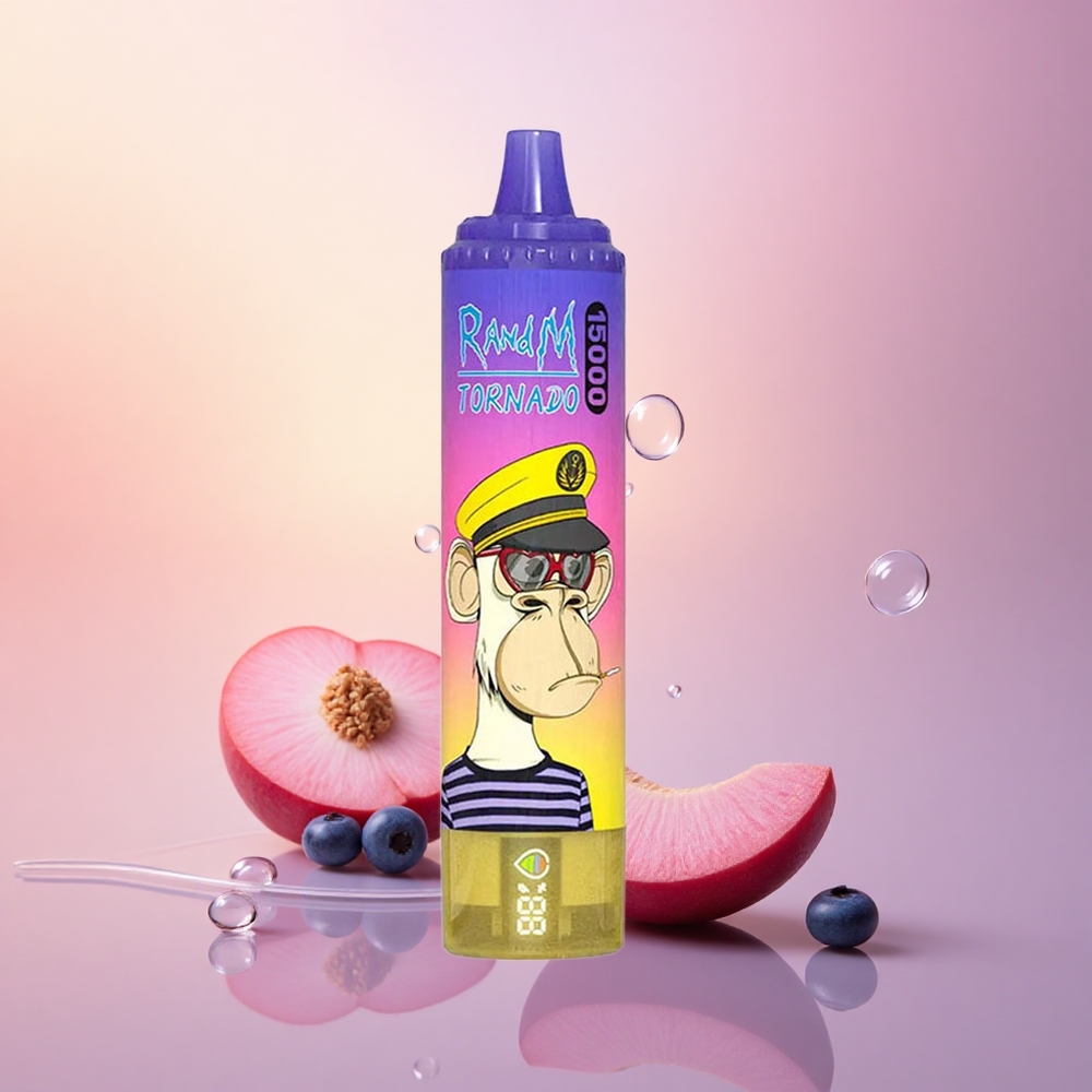 RandM Fumot Tornado 15000 Puffs Peach Blueberry Candy 25ml Mesh 850mAh