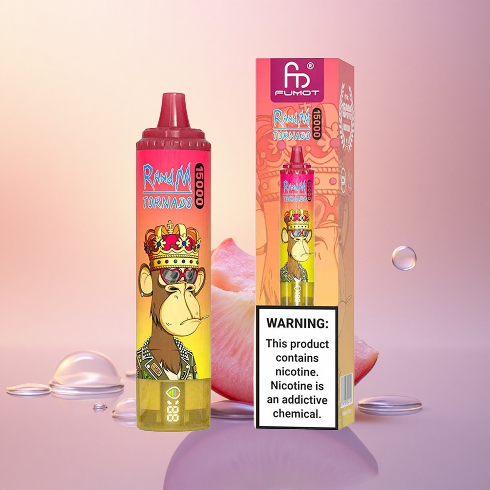 RandM Fumot Tornado 15000 Puffs Peach Ice Mesh 25ml 850mAh