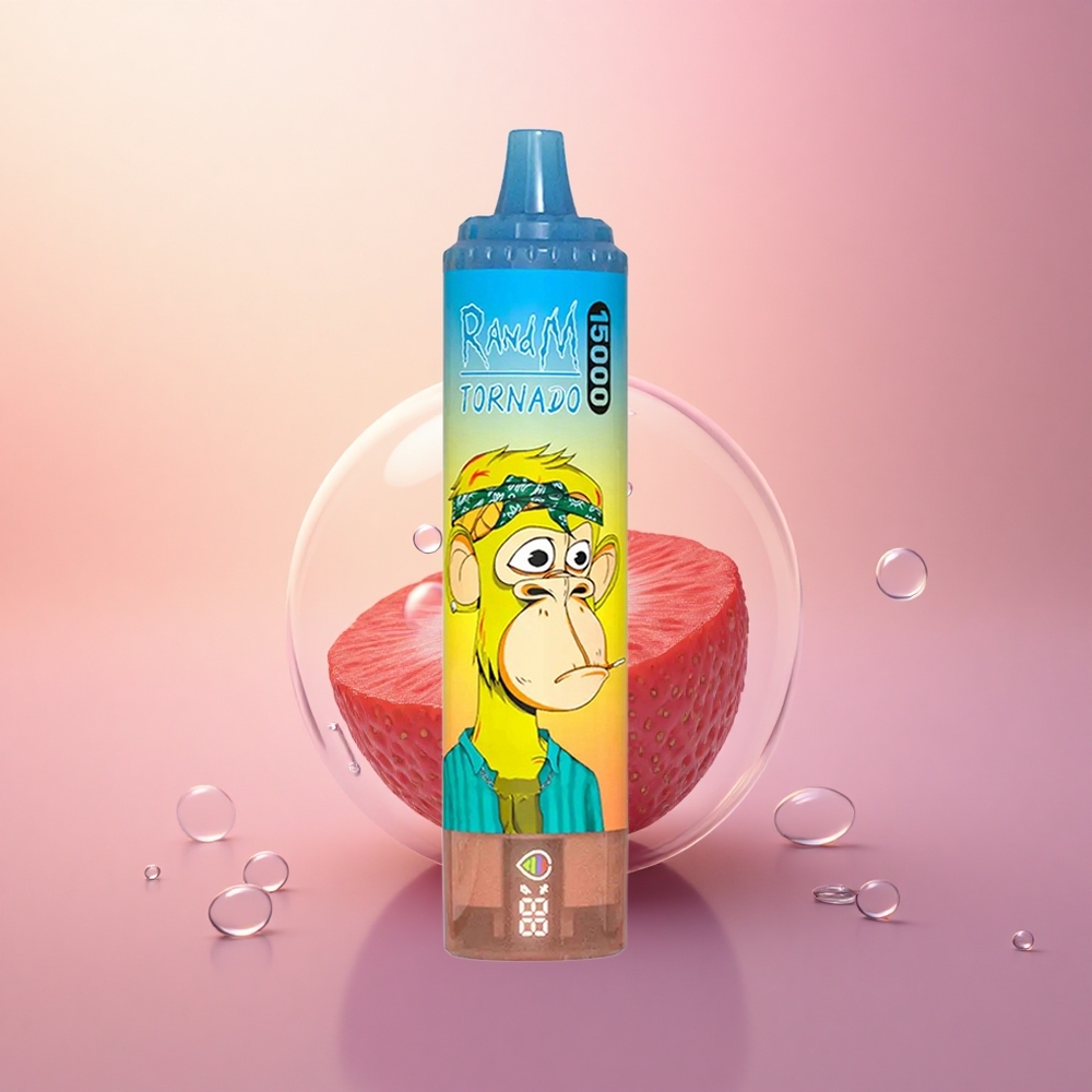 RandM Fumot Tornado 15000 Puffs Strawberry 25ml Mesh LCD
