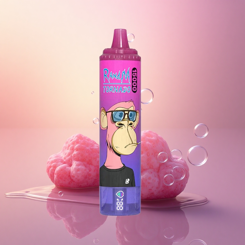 RandM Fumot Tornado 15000 Puffs Strawberry Grape Mesh LCD 25ml