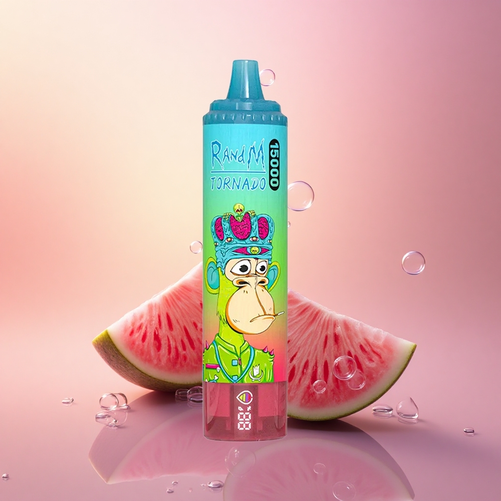RandM Fumot Tornado 15000 Puffs Strawberry Watermelon 25ml Mesh LCD