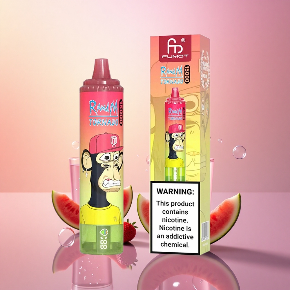 RandM Fumot Tornado 15000 Puffs Strawberry Watermelon Lemonade 25ml Mesh 850mAh