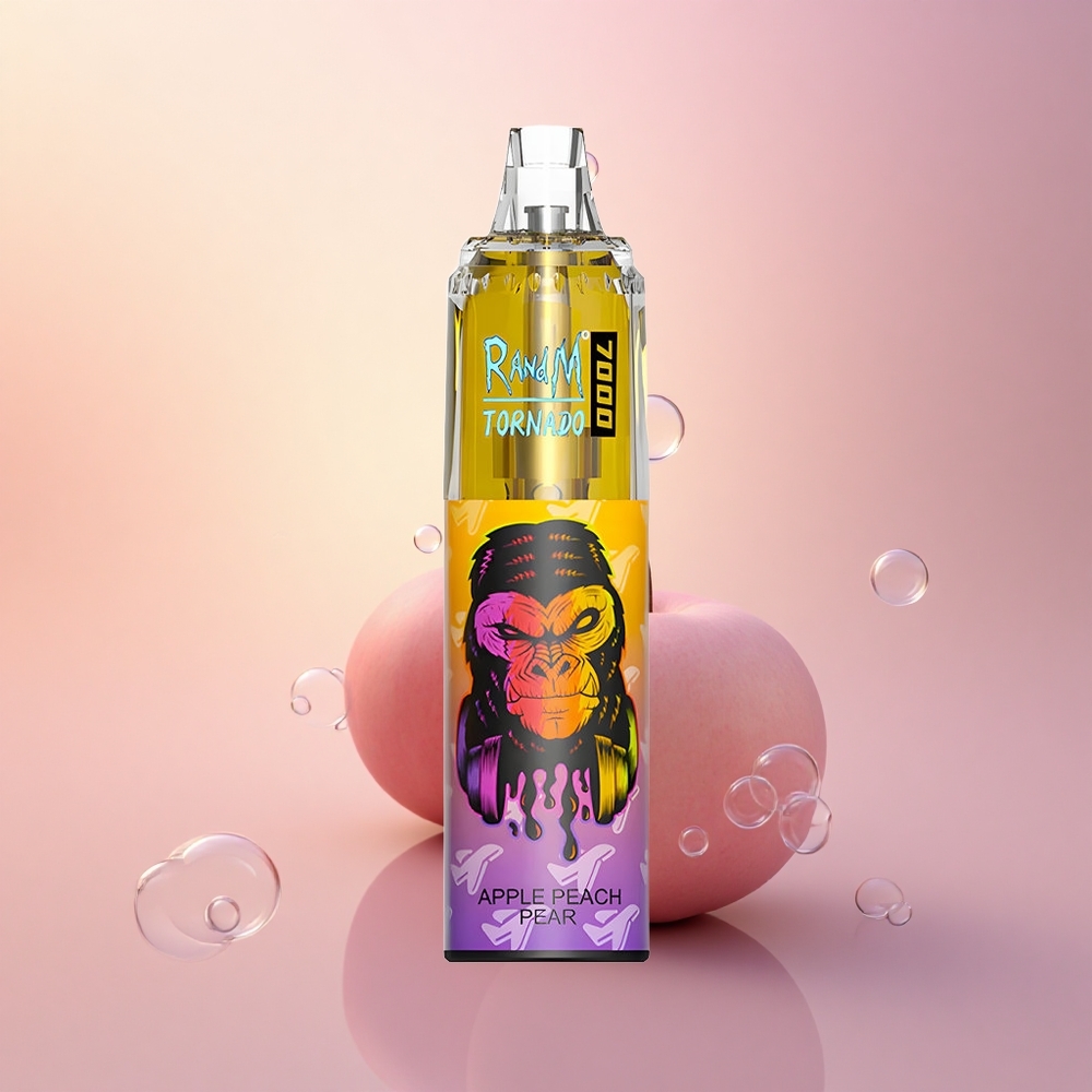 RandM Fumot Tornado 7000 Puffs Apple Peach Pear 14ML Mesh Air-Adjustable