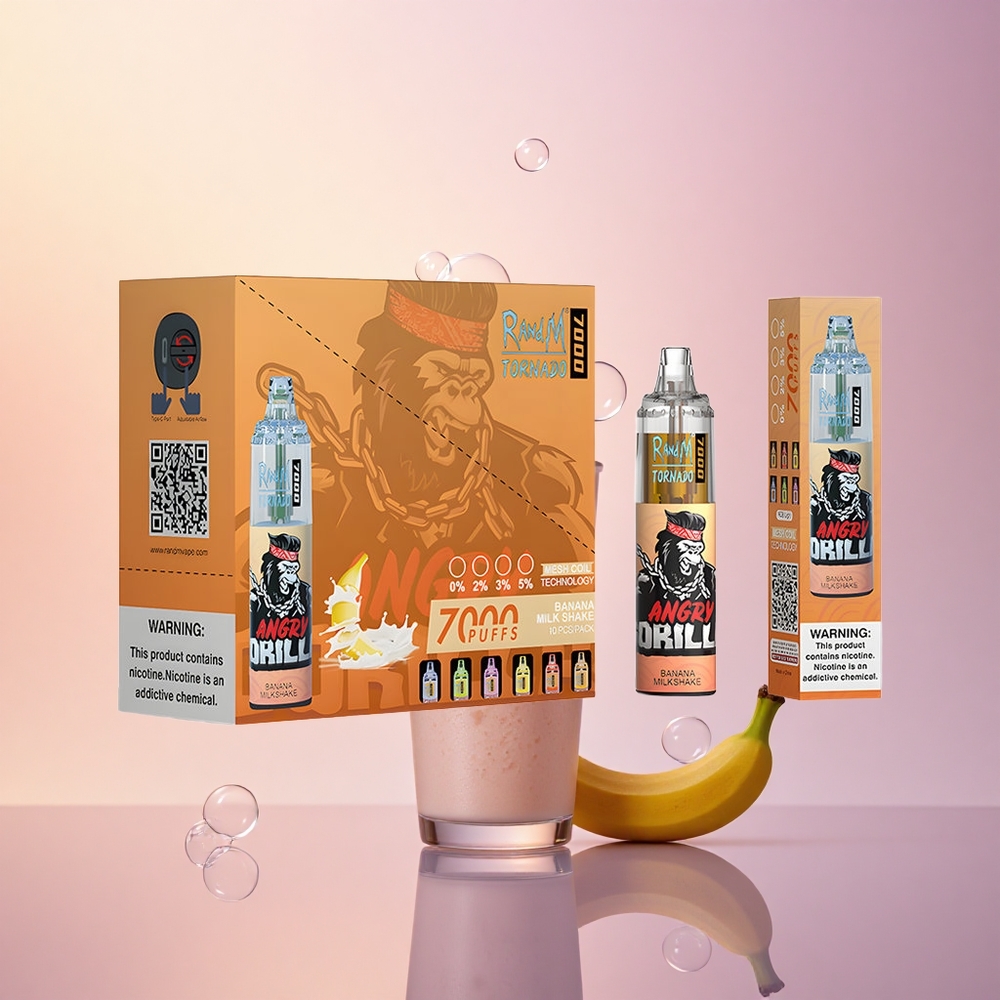 RandM Fumot Tornado 7000 Puffs Banana Milkshake Mesh 14ML Type-C