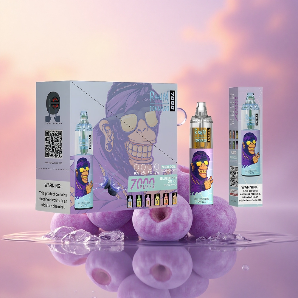 RandM Fumot Tornado 7000 Puffs Blueberry On Ice Mesh 14ML Type-C