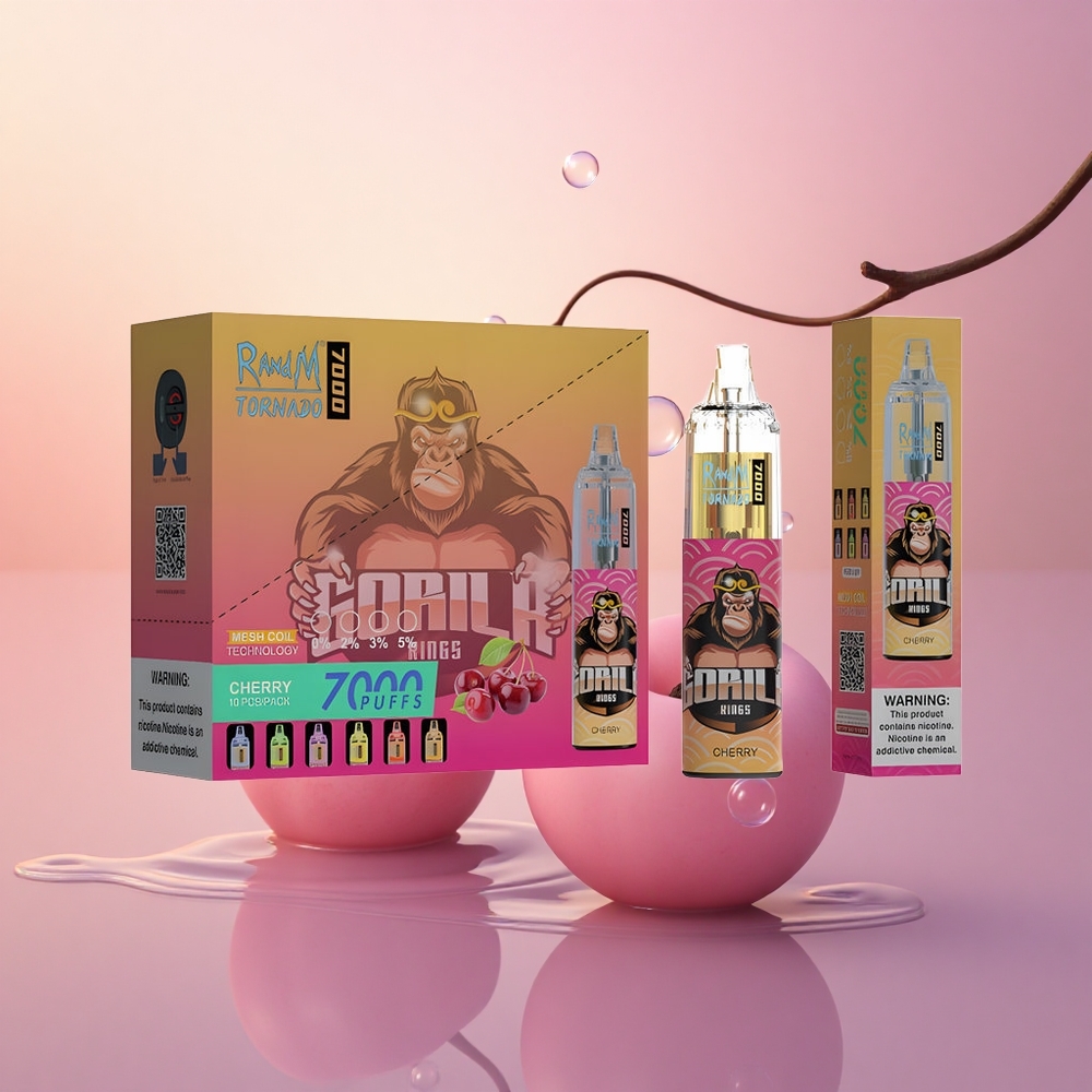 RandM Fumot Tornado 7000 Puffs Cherry Mesh 14ML Type-C RGB