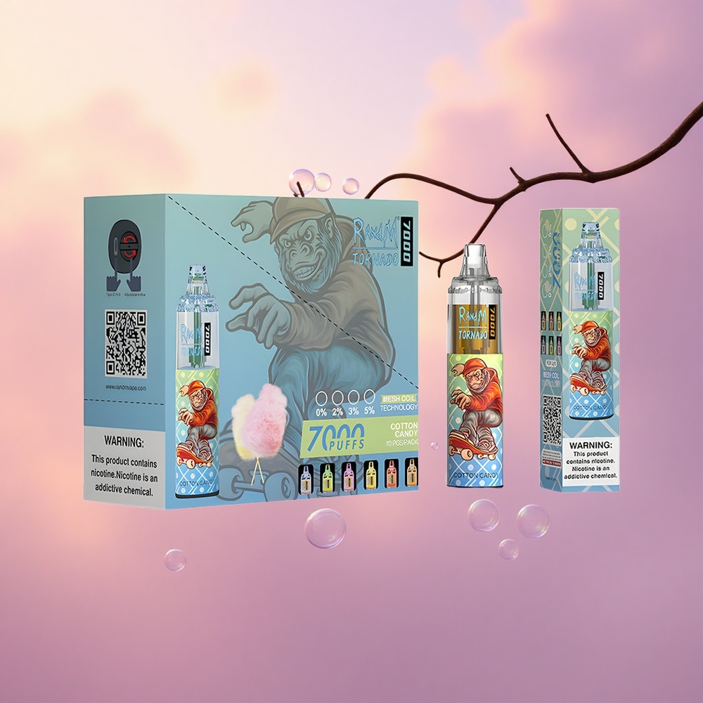 RandM Fumot Tornado 7000 Puffs Cotton Candy Mesh 14ML Type-C
