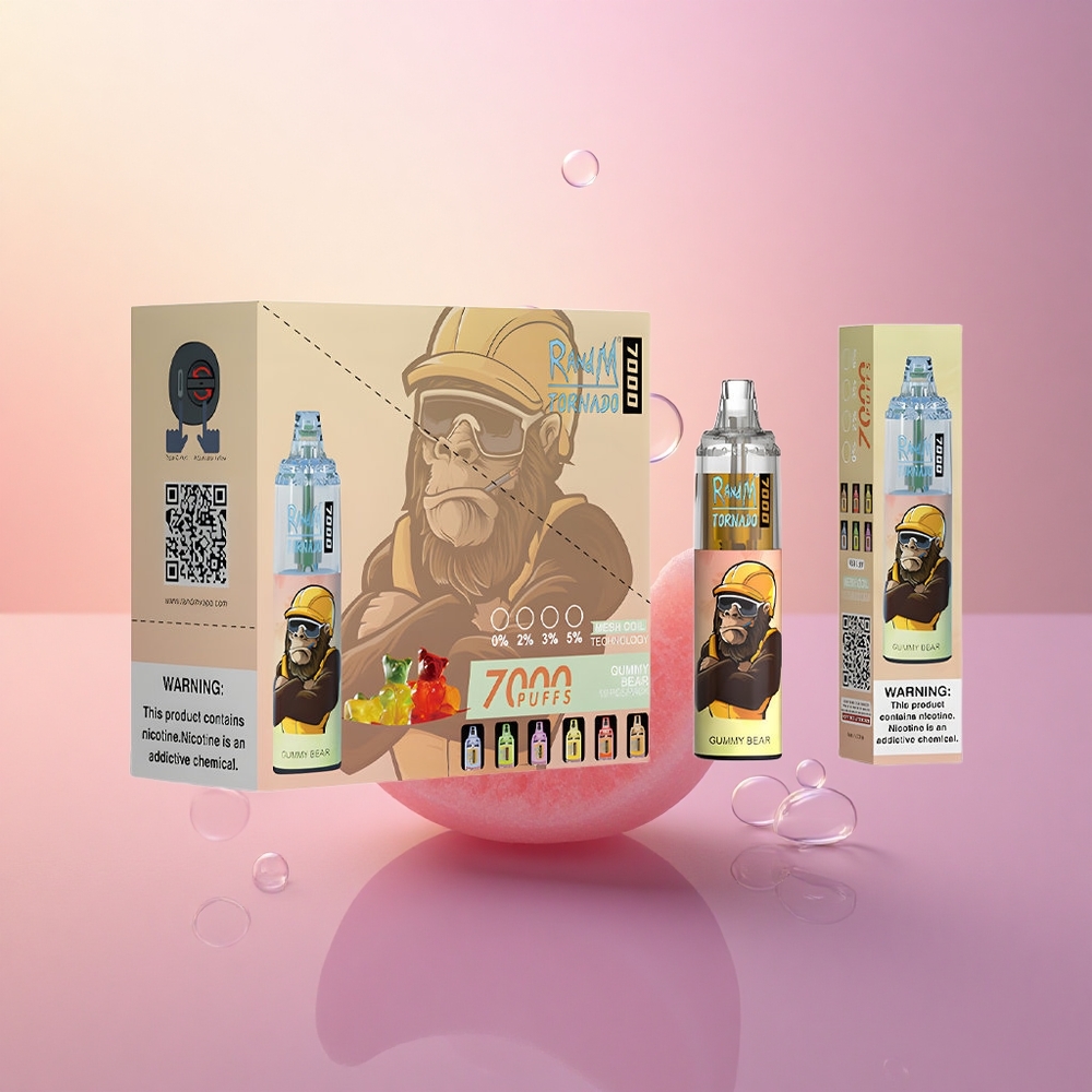 RandM Fumot Tornado 7000 Puffs Gummy Bear Mesh 14ML 5% Nicotine RGB