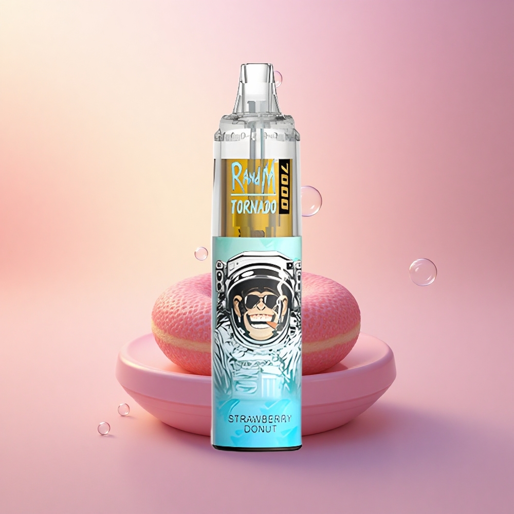 RandM Fumot Tornado 7000 Puffs Strawberry Donut Mesh 14ML 5% Nicotine