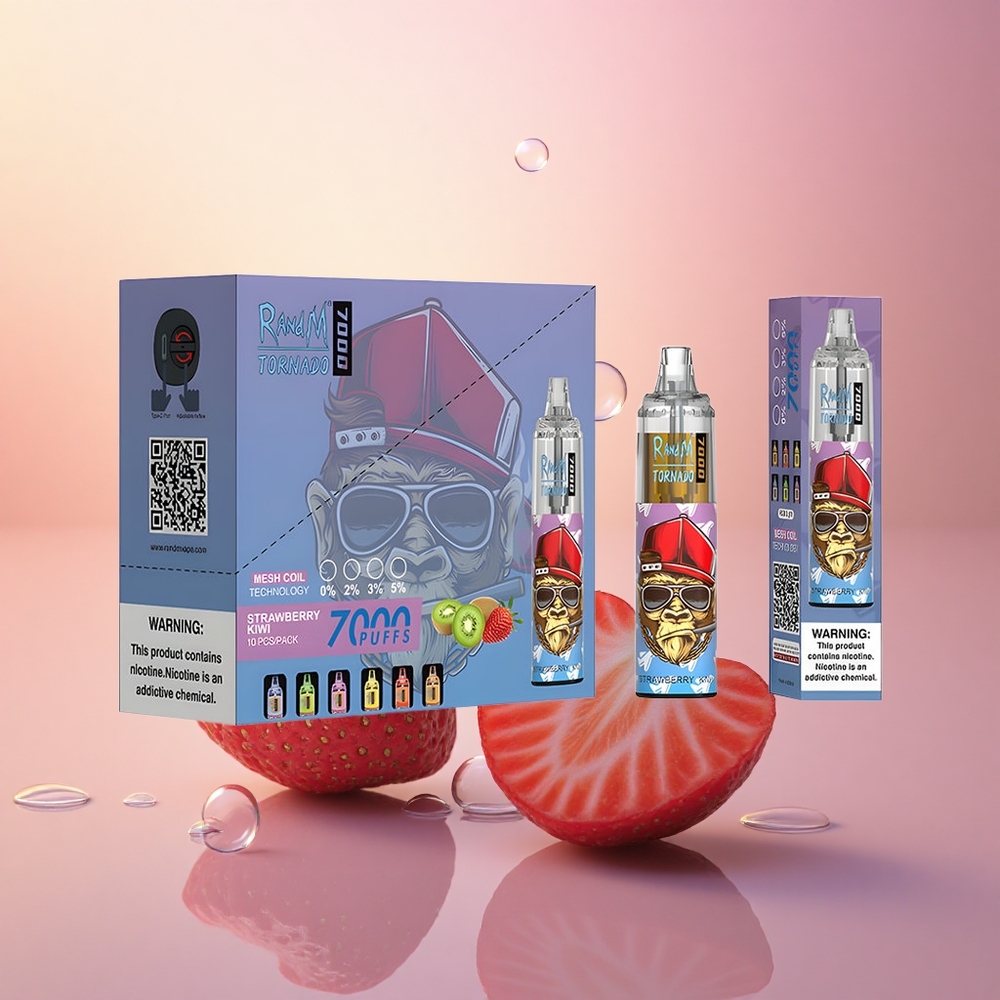 RandM Fumot Tornado 7000 Puffs Strawberry Kiwi Mesh 14ML Type-C