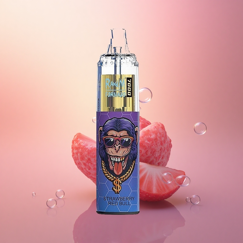 RandM Fumot Tornado 7000 Puffs Strawberry Red Bull 14ML Mesh