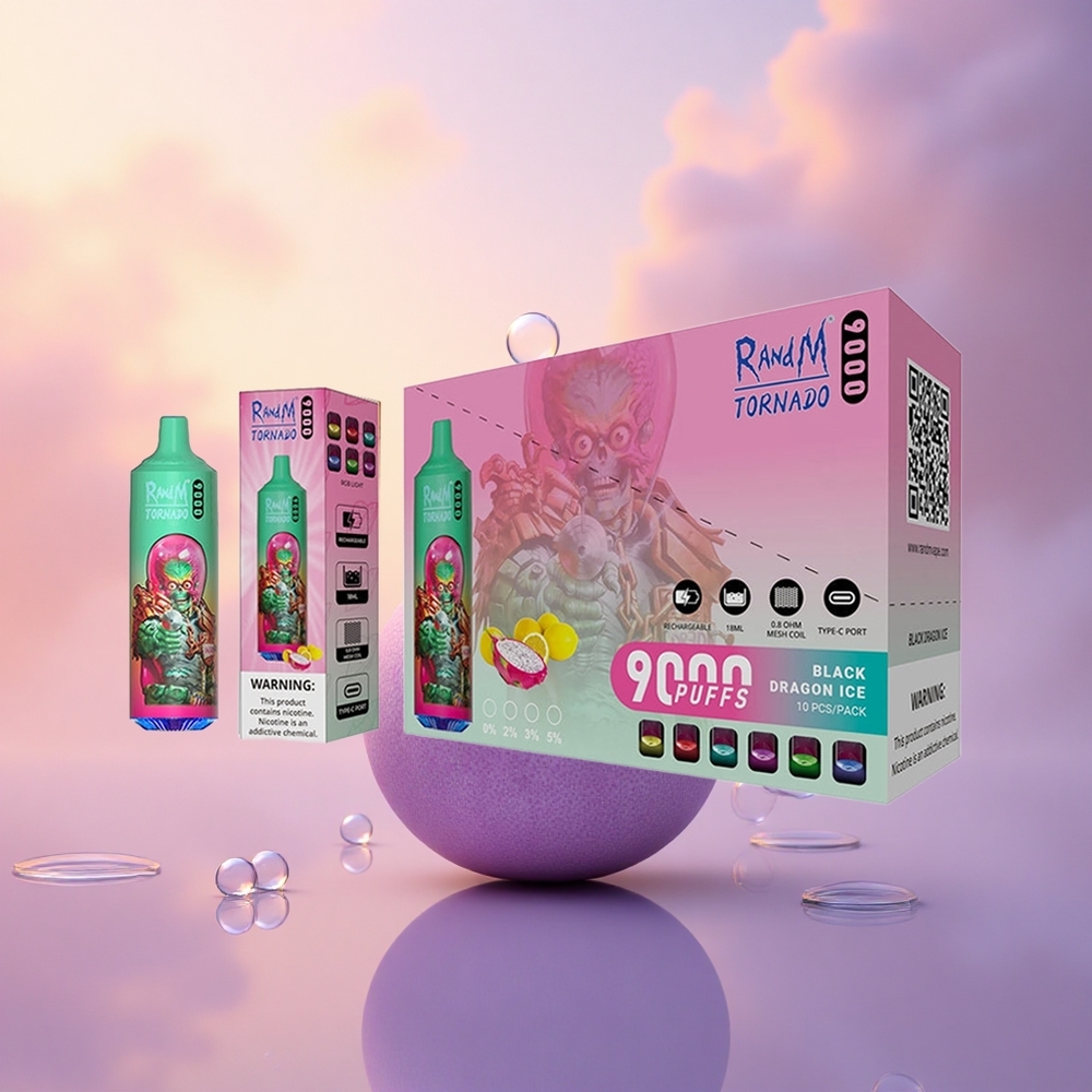 RandM Fumot Tornado 9000 Puffs Blue Razz Mesh 18mL RGB