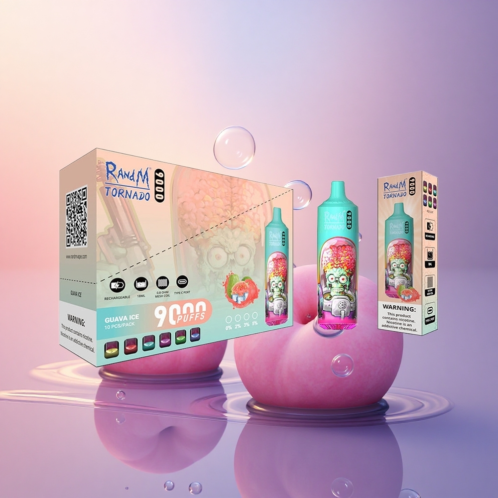 RandM Fumot Tornado 9000 Puffs Blue Sour Raspberry Mesh RGB 18mL