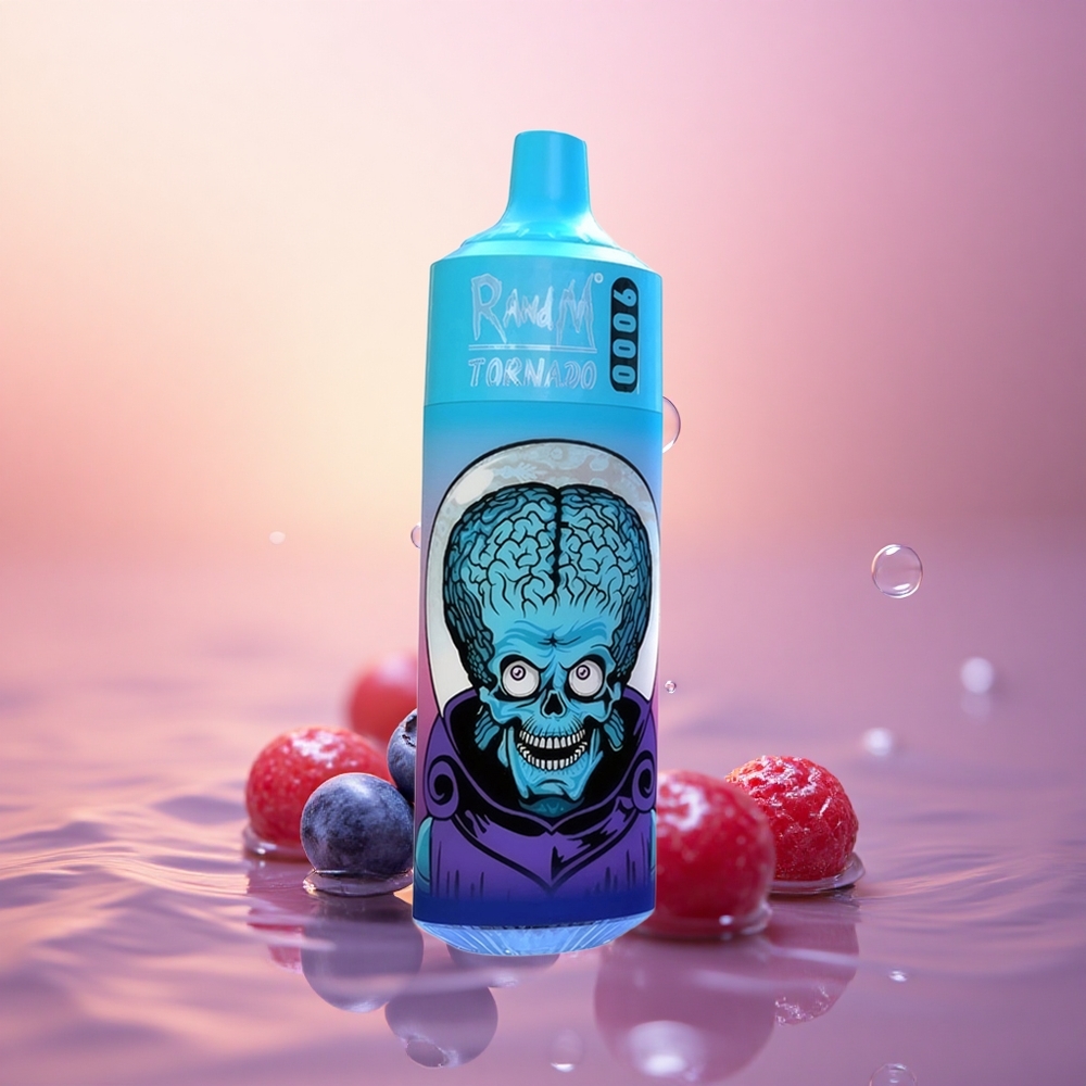 RandM Fumot Tornado 9000 Puffs Blueberry Cherry Cranberry 850mAh Mesh 18mL RGB
