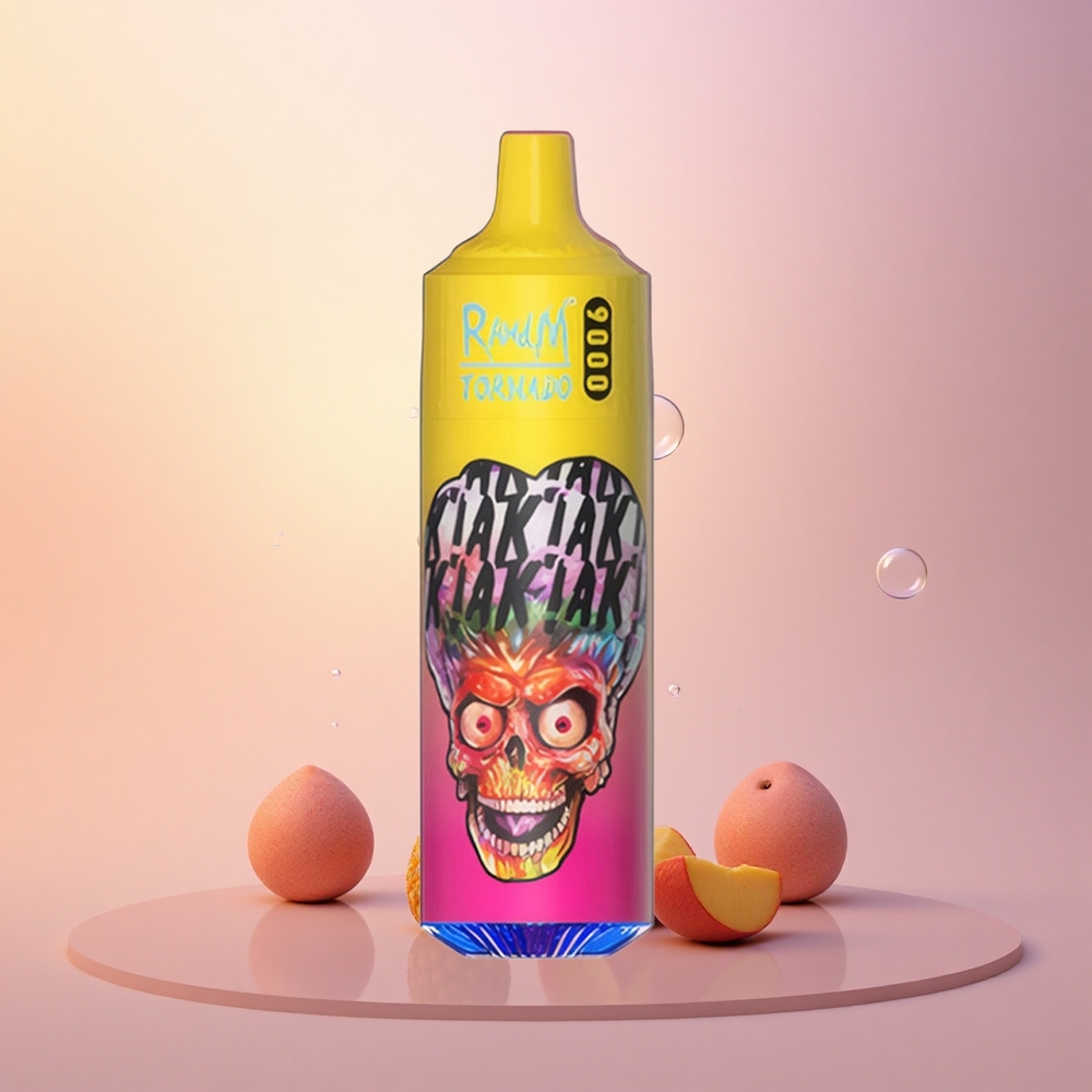RandM Fumot Tornado 9000 Puffs Peachy Mango Pineapple Mesh RGB Display 18mL