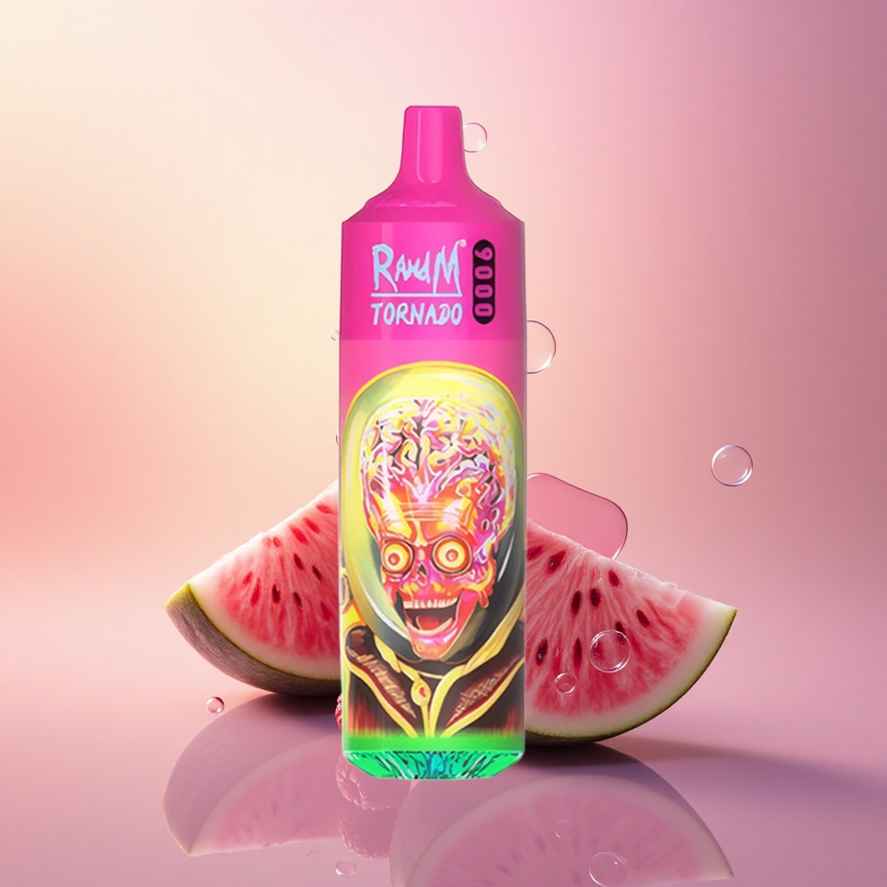 RandM Fumot Tornado 9000 Puffs RGB Mesh Watermelon 18mL Rechargeable