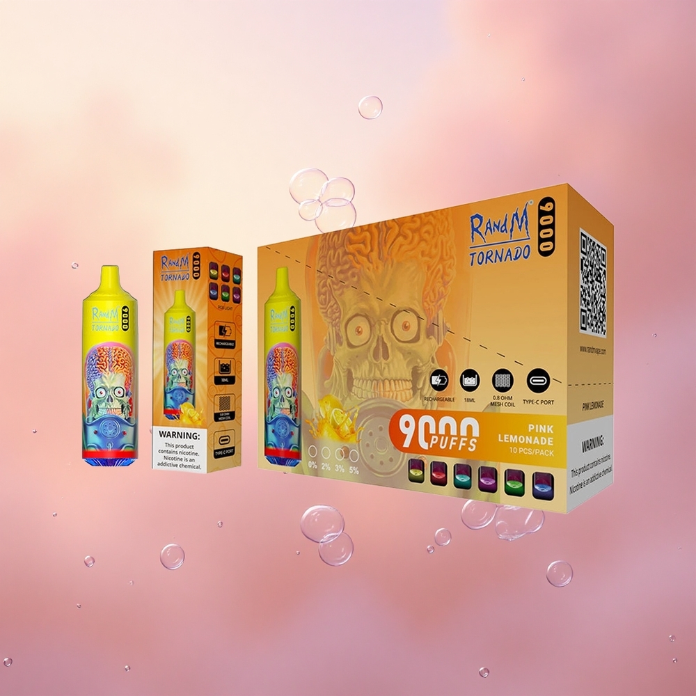 RandM Fumot Tornado 9000 Puffs Rainbow Lemonade Mesh 18mL RGB