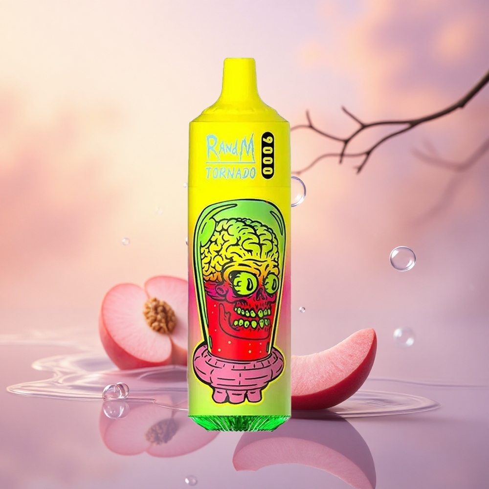 RandM Fumot Tornado 9000 Puffs Summer Peach Ice with 18mL E-liquid & Mesh Coil