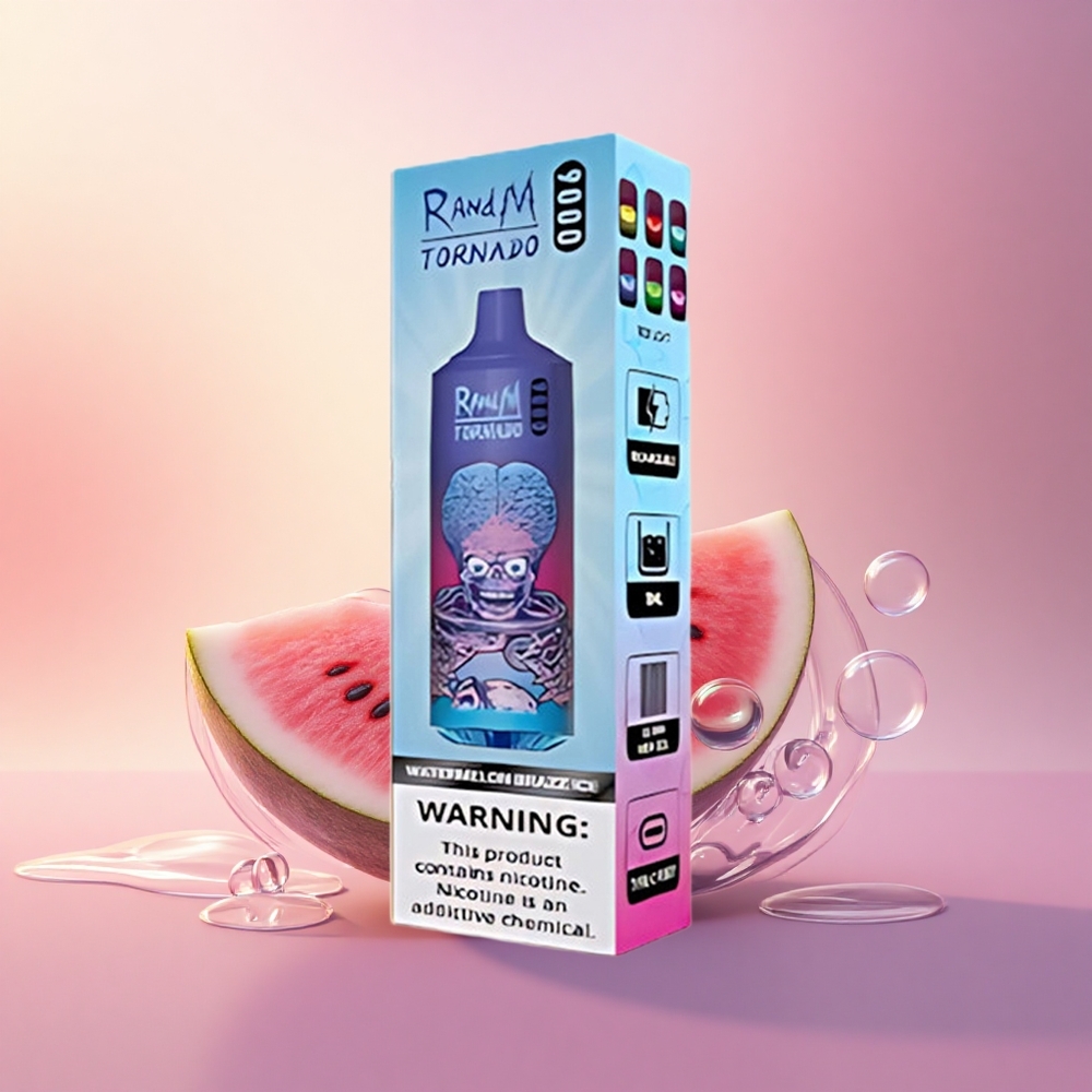 RandM Fumot Tornado 9000 Puffs Watermelon Brazz Ice Mesh 18mL RGB