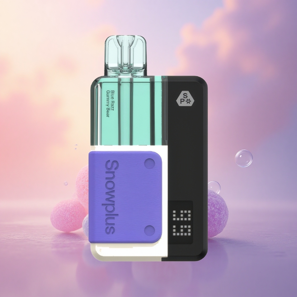 Snowplus Swift 15000 Puffs Pod Kit Blue Razz Gummy Bear Dual Mesh 1000mAh 12ml Refillable