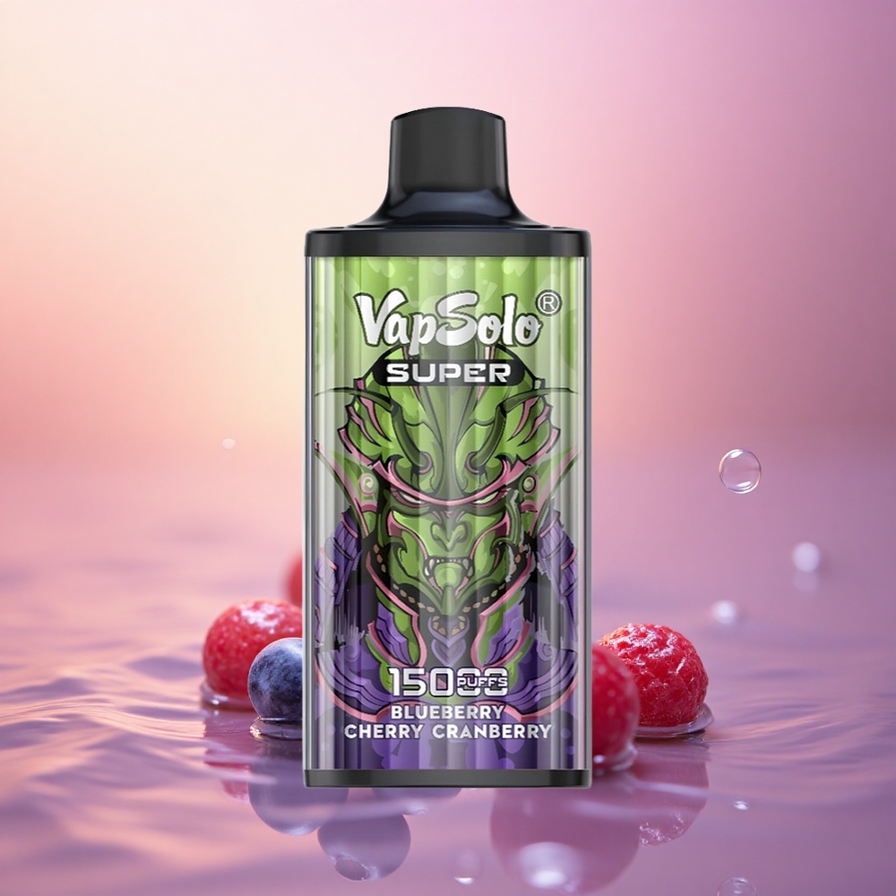 Vapsolo Super 15000 Puffs Blueberry Cherry Cranberry 40ml Mesh 850mAh