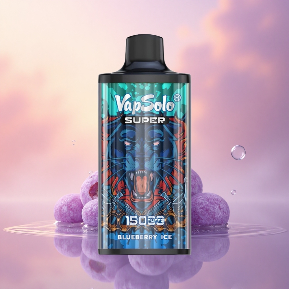 Vapsolo Super 15000 Puffs Blueberry Ice Mesh 850mAh Type-C