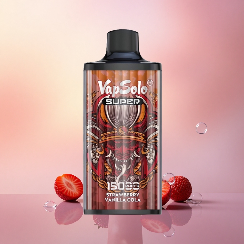 Vapsolo Super 15000 Puffs Strawberry Vanilla Cola 40ml Mesh Type-C