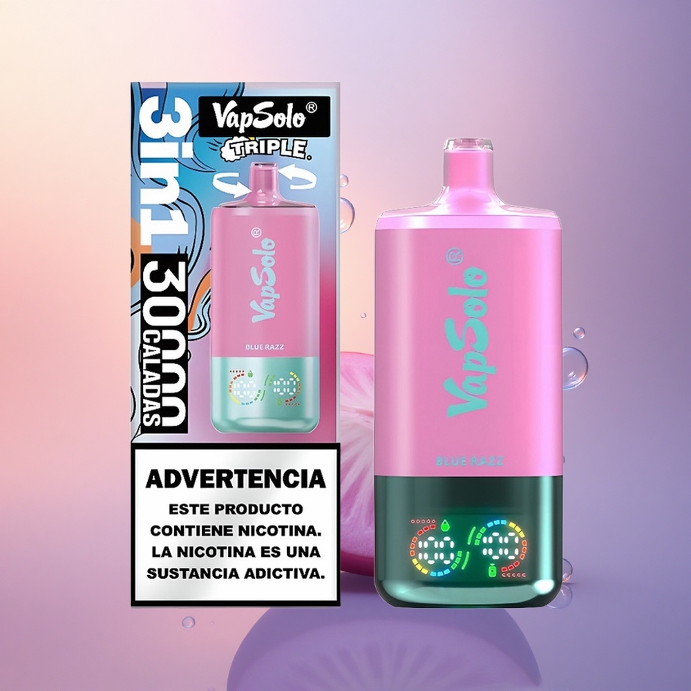 Vapsolo Triple 30000 Puffs Blue Razz Triple 40ml Type-C