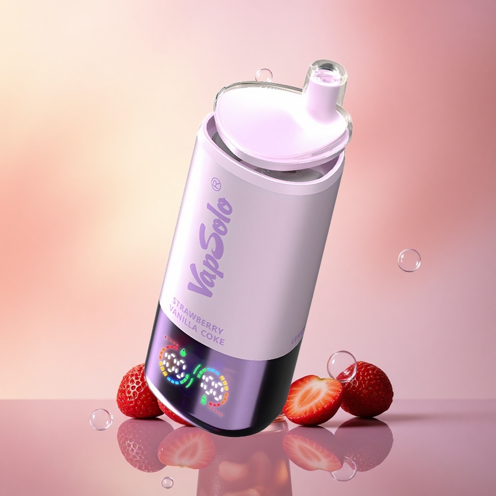 Vapsolo Triple 30000 Puffs Strawberry Vanilla Coke 40ml Type-C Triple Tank